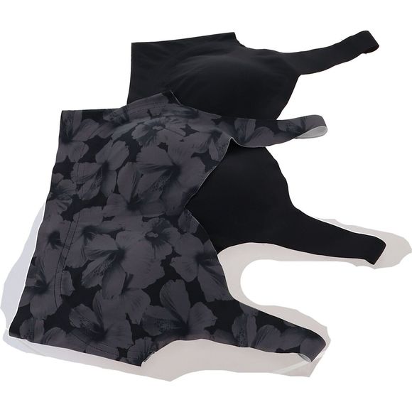 Rhonda Shear 2Pc Sweetheart Neck Body Bra BLACK BLACKFLORAL 771026N - Picture 2 of 4